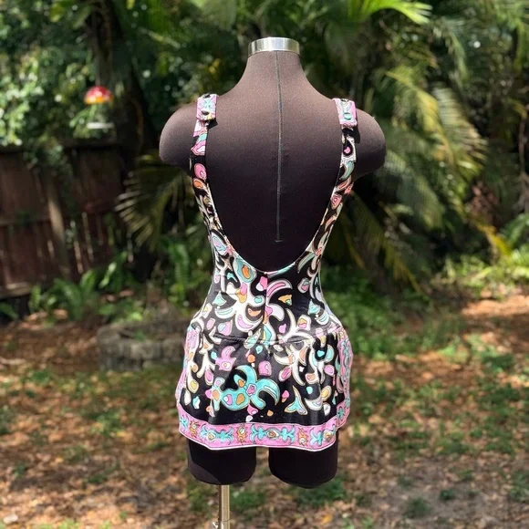 Vintage 1960s Pucci style Perfection Fit by Roxanne One Piece Swimsuit - Picture 7 of 11